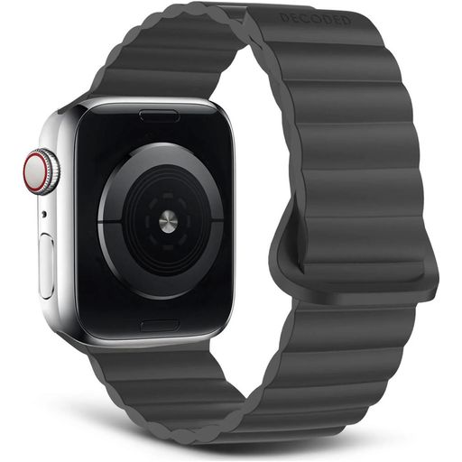 Decoded Traction Loop Siliconen Apple Watch Bandje Magneetsluiting - 49/46/45/44 mm - Zwart