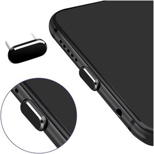 Mobigear Essentials Aluminium Anti-stofplug - USB-C - Zwart (2-Pack)