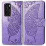 Mobigear Butterfly Huawei P40 Hoesje Bookcase Portemonnee - Paars