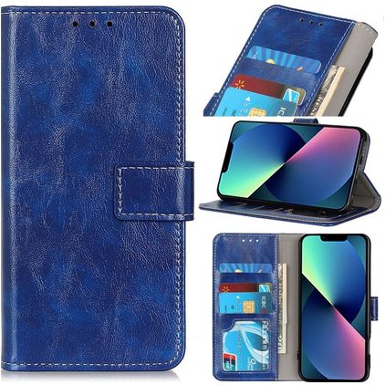 Mobigear Basic iPhone 14 Plus Hoesje Bookcase Portemonnee - Blauw