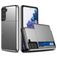 Mobigear Card Samsung Galaxy S21 Hoesje Hardcase Backcover Shockproof met Pasjeshouder - Grijs