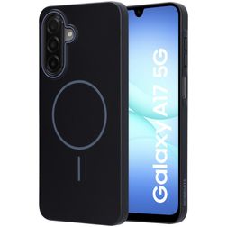 Mobiparts Slim Line Samsung Galaxy A17 MagSafe Hoesje Hardcase Backcover - Onyx Black
