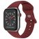 Mobigear Sport Dual Siliconen Apple Watch Bandje Druksluiting - 49/46/45/44 mm - Bordeaux Rood