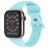 Mobigear Sport Dual Siliconen Apple Watch Bandje Druksluiting - 49/46/45/44 mm - Babyblauw