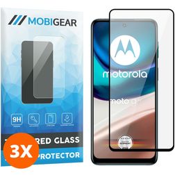 Mobigear Premium Motorola Moto G42 Glazen Screenprotector - Case Friendly - Zwart (3-Pack)