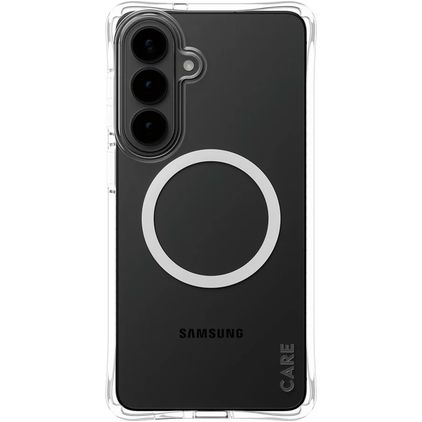 CARE by PanzerGlass Fashionable Doorzichtig Samsung Galaxy S26 Plus Siliconen MagSafe Hoesje Backcover - Transparant