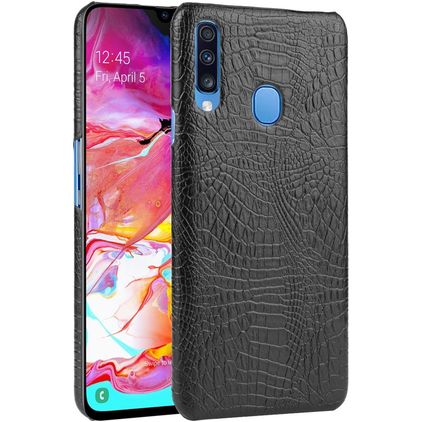 Mobigear Croco Samsung Galaxy A20s Hoesje Hardcase Backcover - Zwart