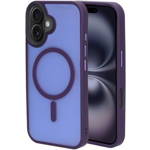 Mobiparts Hardcover iPhone 16 MagSafe Hoesje Hardcase Backcover - Satin Purple