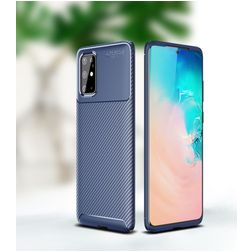 Mobigear Racing OPPO Reno 4 Hoesje Flexibel TPU Backcover - Blauw