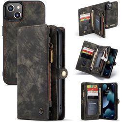 Caseme 008 iPhone 13 Hoesje Uitneembare 2in1 Bookcase Portemonnee - Zwart