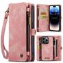 Caseme 008 iPhone 14 Pro Hoesje Uitneembare 2in1 Bookcase Portemonnee - Roze