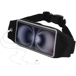 Mobiparts Comfort Fit Telefoonhouder Hardlopen iPhone 16 Sport Hoesje Neopreen Sportarmband - Zwart