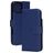 Mobiparts Wallet iPhone 16 Pro Max MagSafe Hoesje Echt Leer Bookcase Portemonnee - Blauw