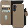 Mobiparts Samsung Galaxy A25 Hoesje Echt Leer Uitneembare 2in1 Bookcase Portemonnee - Taupe