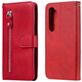 Mobigear Zipper Xiaomi Mi Note 10 Lite Hoesje Bookcase Portemonnee - Rood