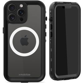 Mobilize Waterproof iPhone 15 Pro Max Waterdicht MagSafe Hoesje Hardcase Backcover - Zwart