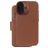 Decoded Detachable Wallet iPhone 16 MagSafe Hoesje Echt Leer Uitneembare 2in1 Bookcase Portemonnee - Tan