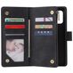 Mobigear Zipper Samsung Galaxy S10 Lite Hoesje Bookcase Portemonnee - Zwart
