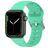 Mobigear Bumpy Siliconen Apple Watch Bandje Gespsluiting - 49/46/45/44 mm - Spearmint