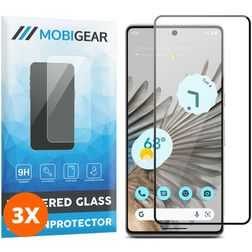 Mobigear Premium Google Pixel 8 Glazen Screenprotector - Case Friendly - Zwart (3-Pack)