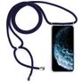 Mobigear Lanyard iPhone 11 Pro Max Flexibel TPU Hoesje met koord - Transparant / Blauw