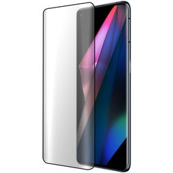 Mobiparts Curved OPPO Find X3 Pro Glazen Screenprotector - Case Friendly - Zwart
