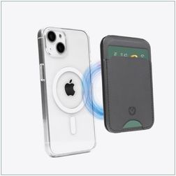 Valenta Card Wallet Stand Pasjeshouder - 3 Pasjes - MagSafe Compatible - Zwart