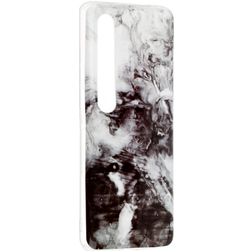 Mobigear Marble Xiaomi Mi 10 Hoesje Flexibel TPU Backcover - Zwart / Wit