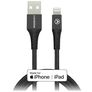 Mobilize Strong Nylon USB-A naar Apple Lightning Kabel MFI 2 Meter - Zwart