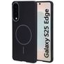 Mobiparts Slim Line Samsung Galaxy S25 Edge MagSafe Hoesje Hardcase Backcover - Onyx Black