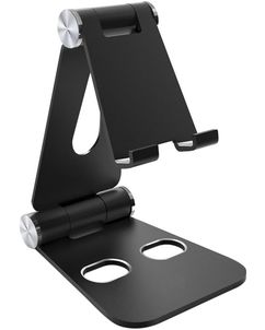 Mobiparts Metal Telefoon Standaard - M - Zwart