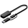 Cygnett Unite USB-A / USB-C naar SD Card Adapter - Zwart