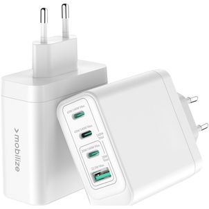 Mobilize Wall Charger 4 USB Power Delivery 140W - Wit