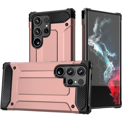 Mobigear Outdoor Samsung Galaxy S24 Ultra Hoesje Hardcase Backcover Shockproof - Roségoud