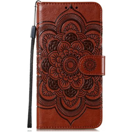 Mobigear Mandala Google Pixel 4a 5G Hoesje Bookcase Portemonnee - Bruin