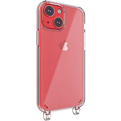 Mobigear Mix & Match Doorzichtig iPhone 13 Mini Flexibel TPU Hoesje met koord - Transparant