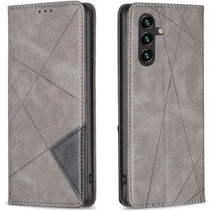 Mobigear Rhombus Slim Samsung Galaxy A56 Hoesje Bookcase - Grijs