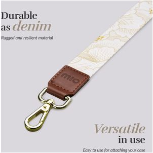 MIO Lanyard Universeel Telefoonkoord Verstelbaar - White Roses