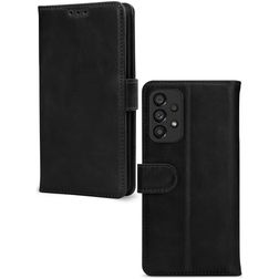 Mobilize Wallet Samsung Galaxy A53 Hoesje Echt Leer Bookcase Portemonnee - Zwart