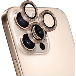 Mobiparts Camera Lens iPhone 16 Pro Aluminum Camera Lens Protector - Case Friendly - Roségoud