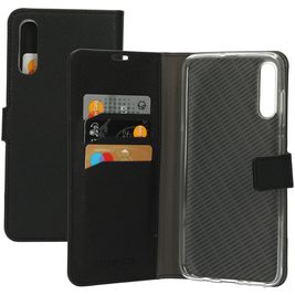 Mobiparts Saffiano Wallet Samsung Galaxy A70 Hoesje Bookcase Portemonnee - Zwart