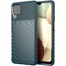 Mobigear Groove Samsung Galaxy M12 Hoesje Flexibel TPU Backcover - Groen Mobigear Groove Samsung Galaxy M12 Hoesje Flexibel TPU Backcover - Groen