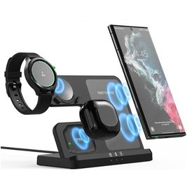 Mobigear Galaxy Dock Qi Laadstation voor Telefoon / Galaxy Buds & Galaxy Watch - Zwart