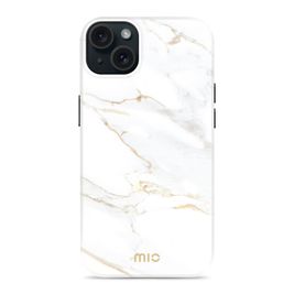 MIO iPhone 15 MagSafe Hoesje Hardcase Backcover - White Marble