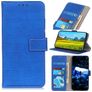 Mobigear Croco Samsung Galaxy A52 Hoesje Bookcase Portemonnee - Blauw
