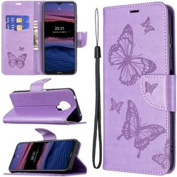 Mobigear Butterfly Nokia G10 Hoesje Bookcase Portemonnee - Paars