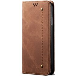 Mobigear Denim Slim Realme X50 Hoesje Bookcase Portemonnee - Bruin