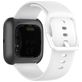 Mobigear Sport Buckle Siliconen Fitbit Versa Lite Bandje Gespsluiting - Wit