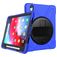 Mobigear SureGrip XGuard iPad Pro 11 Inch (2024) Hoes Hard Kunststof,Siliconen Backcover + Stylus Houder + Schouderband + Standaard - Blauw
