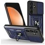 Mobigear Armor Ring Cam Slide Samsung Galaxy S25 FE Hoesje Hardcase Backcover Shockproof met Ringhouder en Camera Slider - Blauw